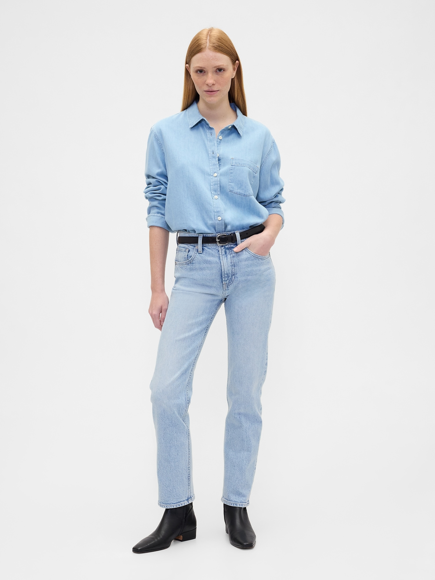 High Rise '90s Original Straight Jeans - Light Wash