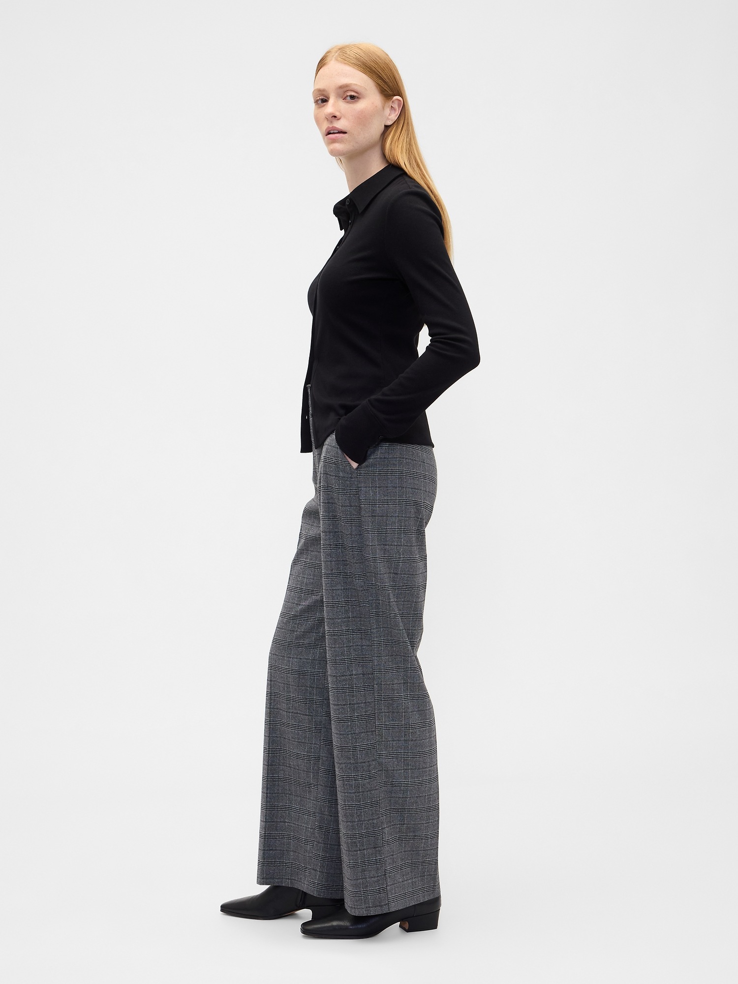 Gap Factory Recycled Easy Twill Trousers In Black