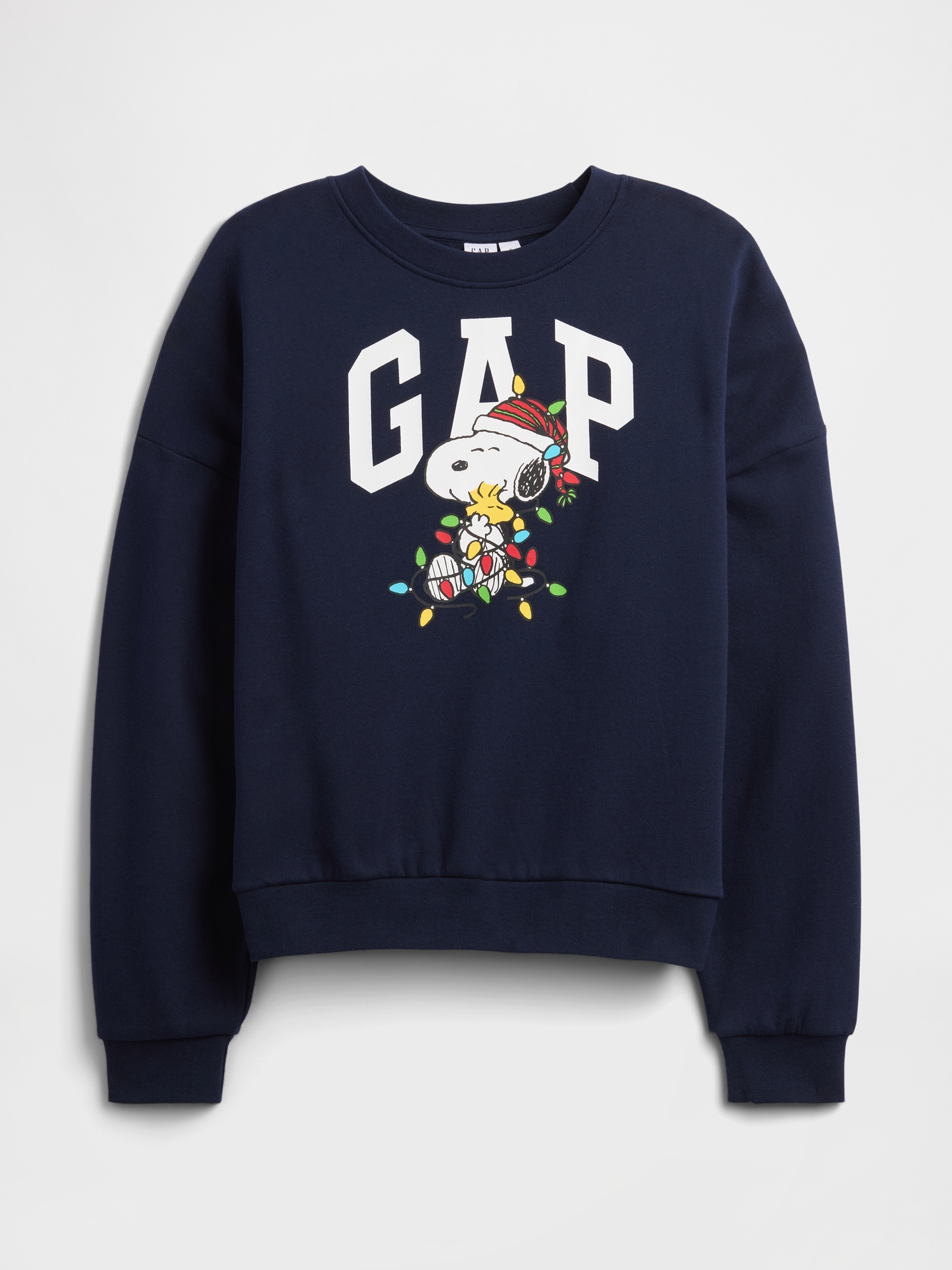 Gap Factory Peanuts Oversized Gap Logo Sweatshirt In Blue