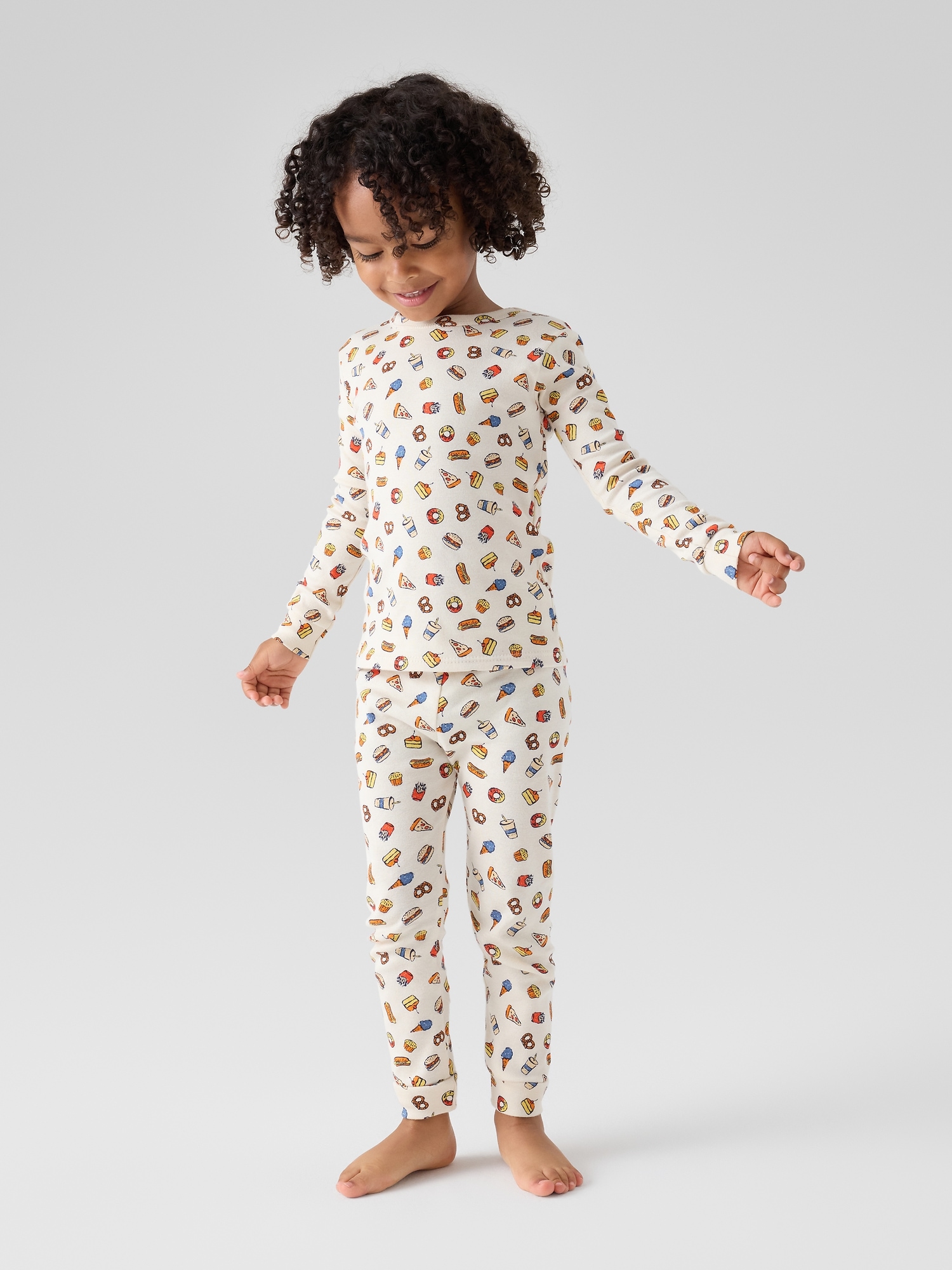 Gap Factory Kids & Babygap 100% Organic Cotton Snacktime Pj Set In Multi