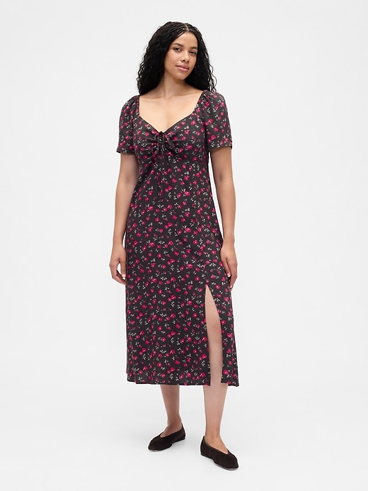 Image number 4 showing, Puff Sleeve Midi Dress