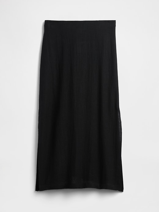 Image number 5 showing, Linen-Blend Maxi Slip Skirt