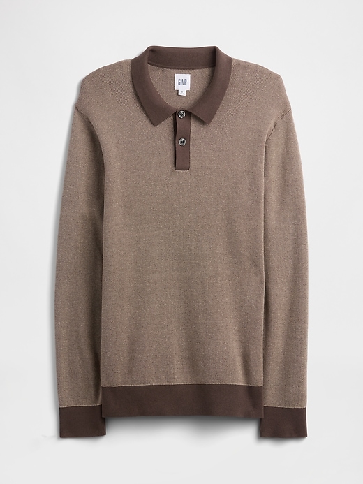 Image number 5 showing, Relaxed Textured Polo Sweater Shirt