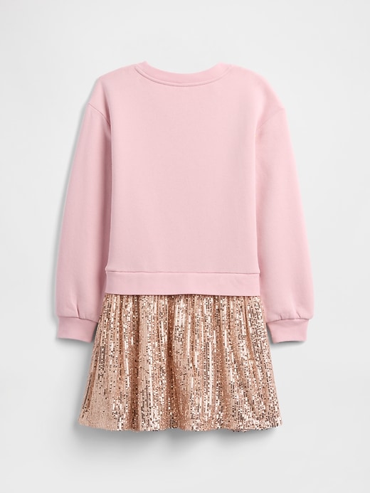 Image number 2 showing, Kids Oversized Sequin Sweatshirt Dress