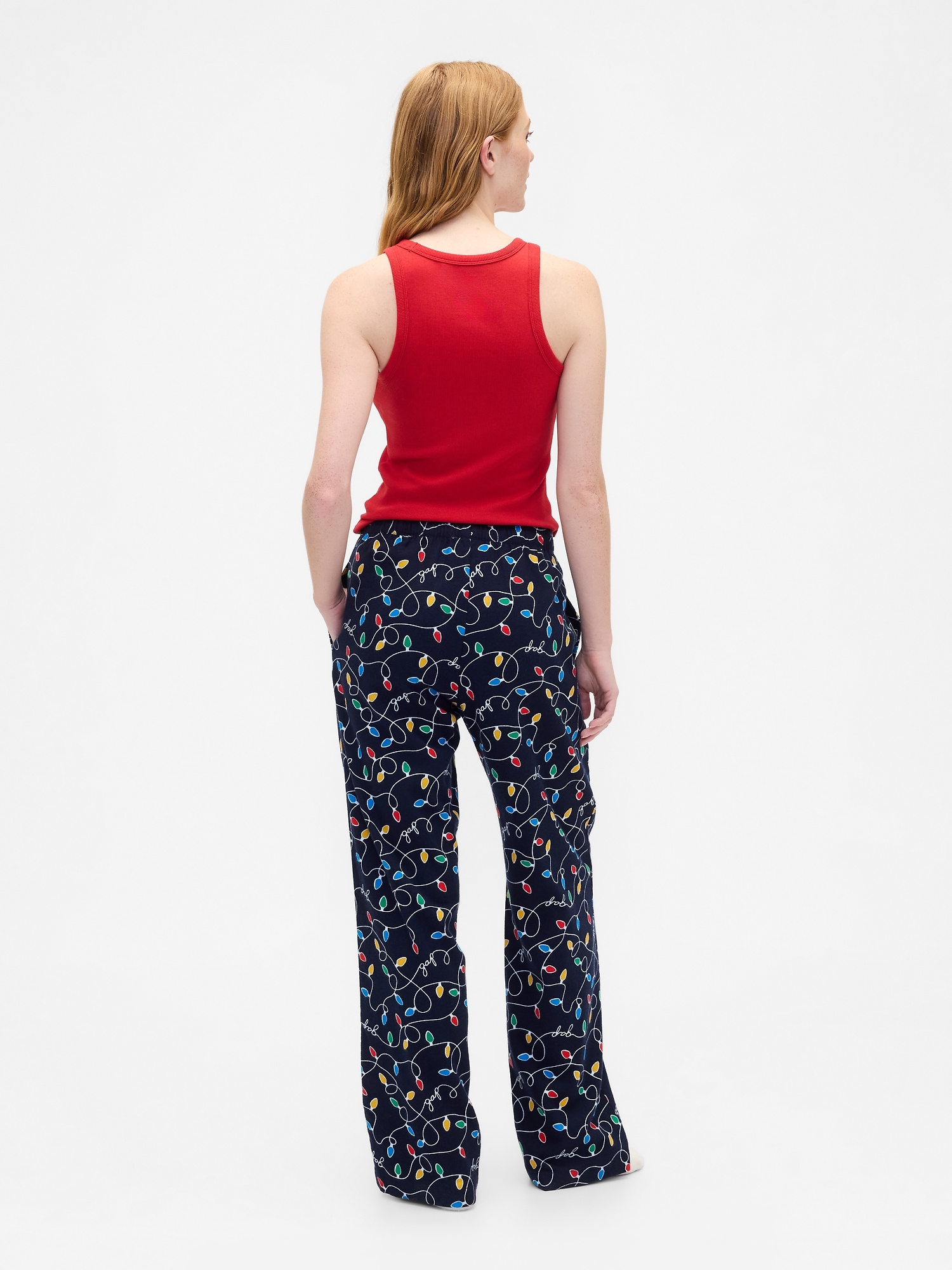 Gap Factory Flannel Pull-on Pj Pants In Black