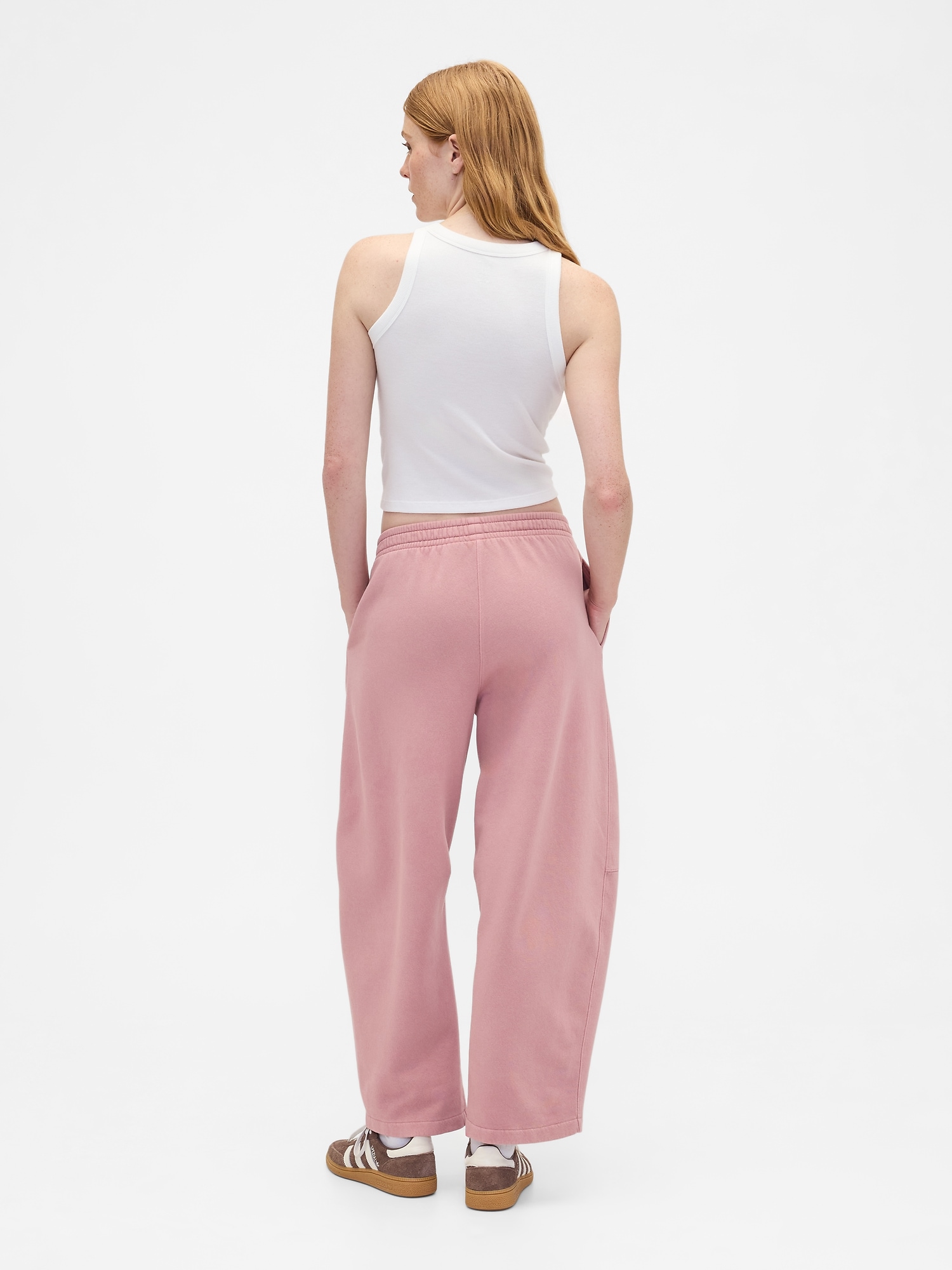 Gap Factory Pull-on Barrel Sweatpants In Pink