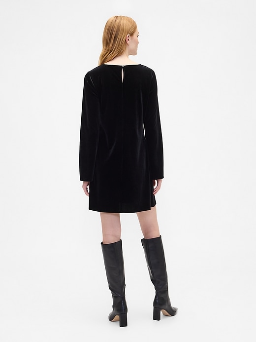 Image number 2 showing, Satin Boatneck Mini Dress