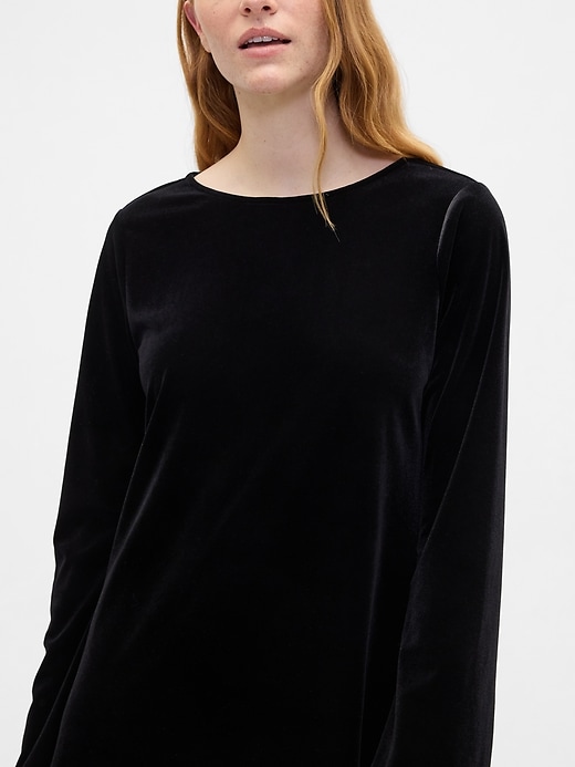 Image number 3 showing, Satin Boatneck Mini Dress