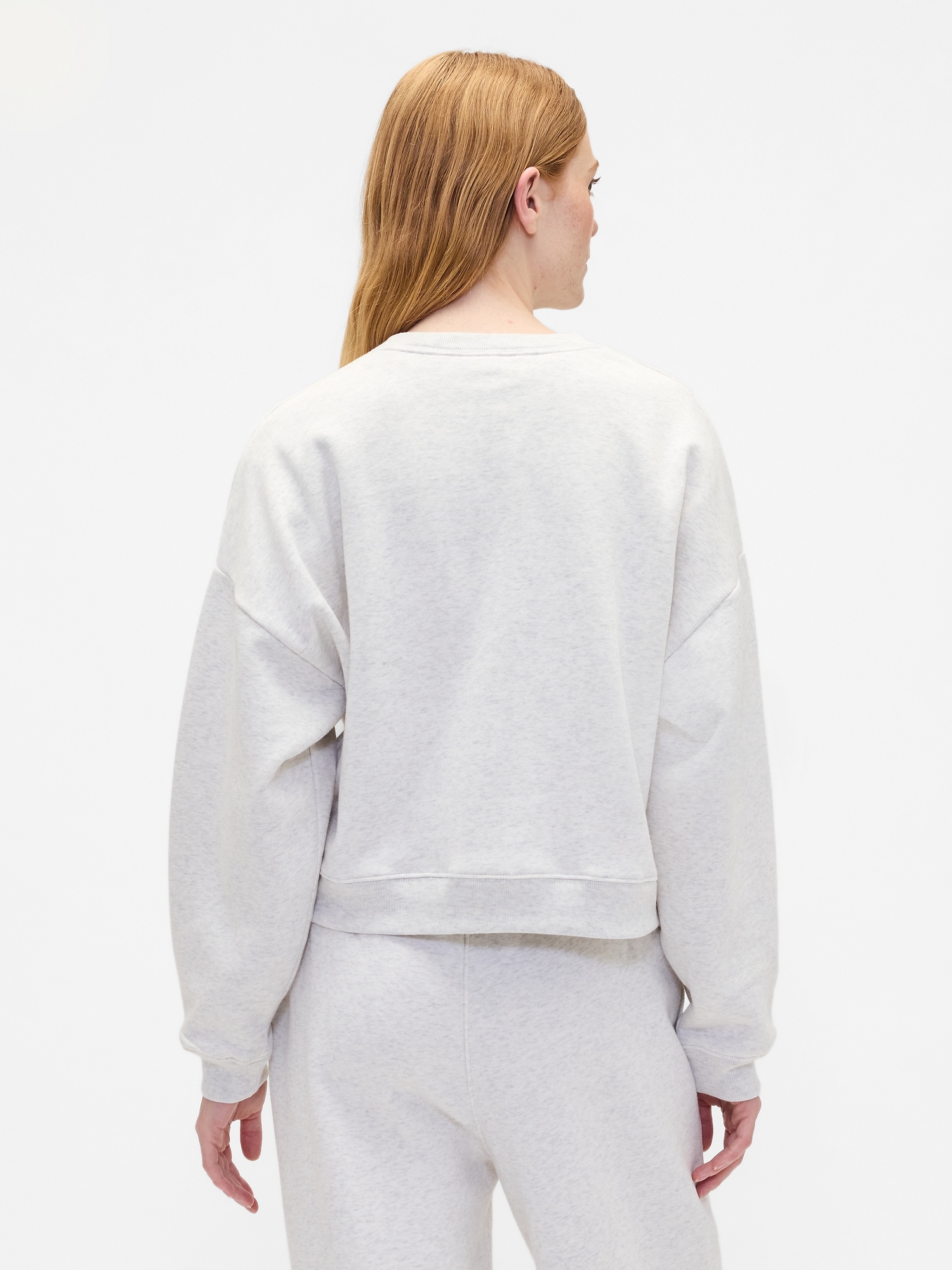 Gap Factory Oversized Holiday Graphic Sweatshirt In Gray