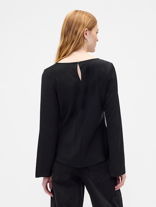 Image number 2 showing, Bell Sleeve Boatneck Top