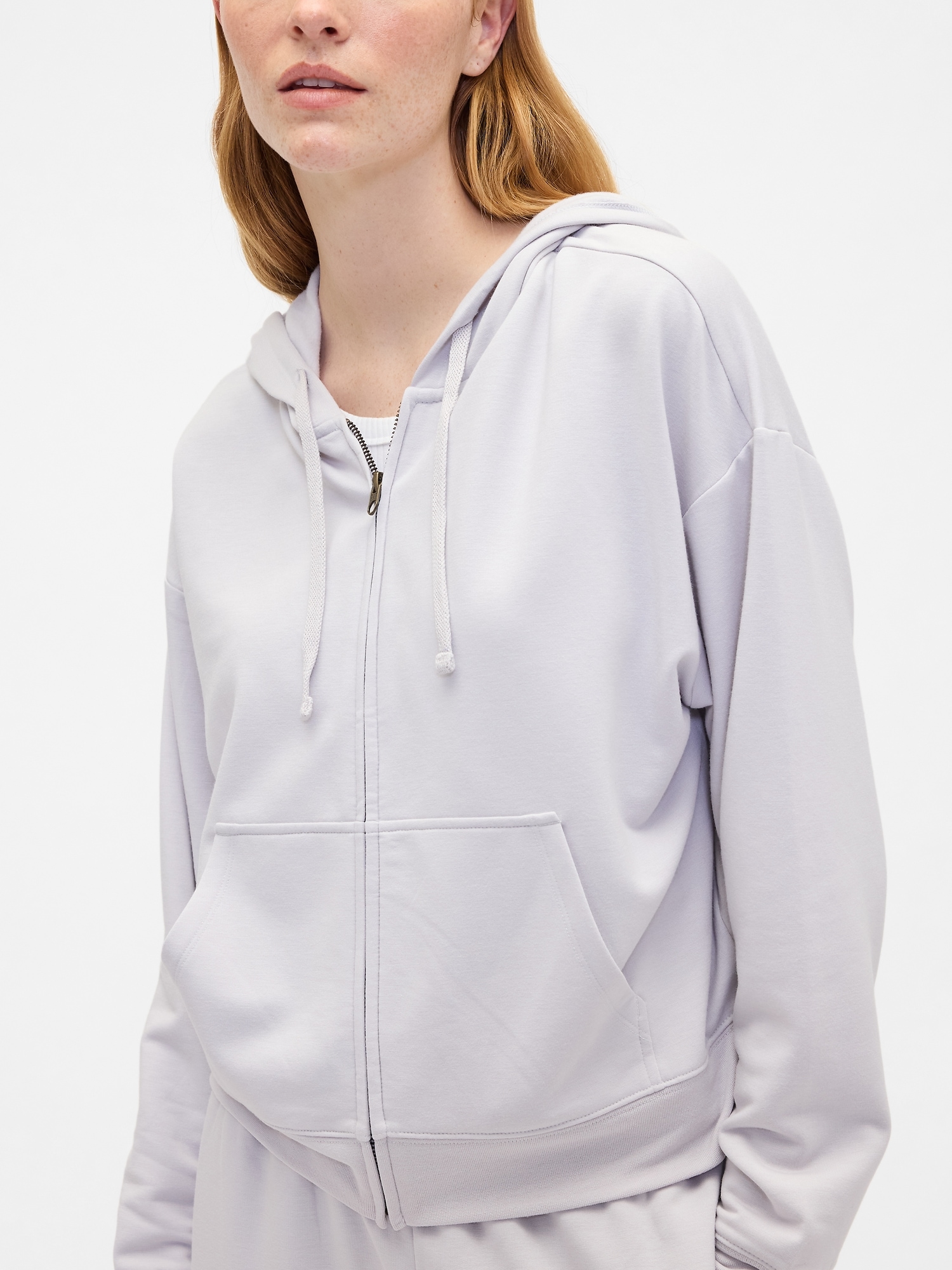 Gap Factory Cloudlight Oversized Zip Hoodie In Gray