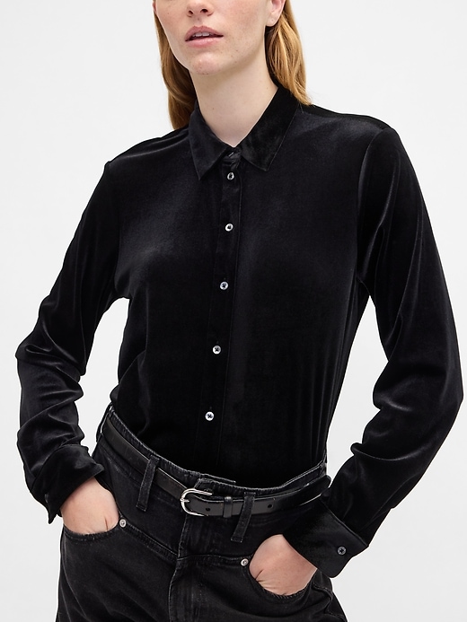 Image number 4 showing, Recycled Velour Easy Shirt