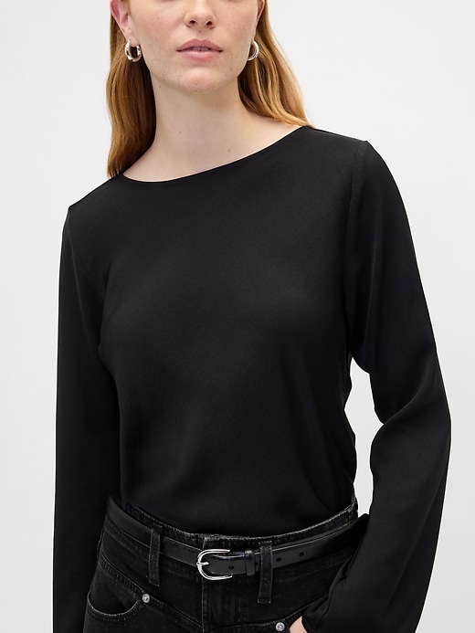 Image number 4 showing, Bell Sleeve Boatneck Top