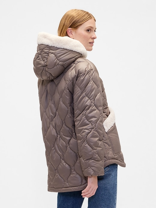 Image number 2 showing, 100% Recycled Relaxed Sherpa-Trim Jacket