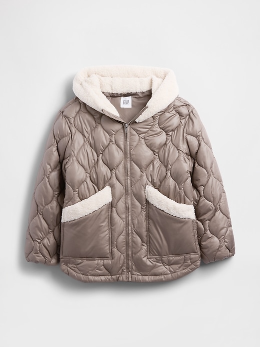 Image number 5 showing, 100% Recycled Relaxed Sherpa-Trim Jacket
