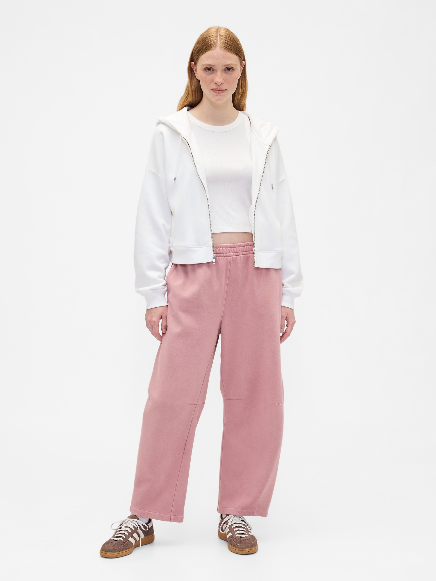 Pull-On Barrel Sweatpants - Antique Pink