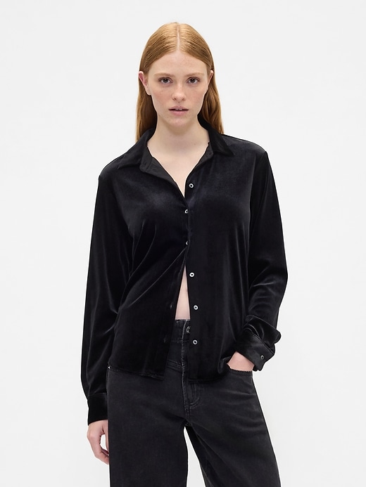 Image number 1 showing, Recycled Velour Easy Shirt