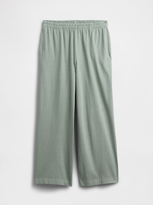 Image number 4 showing, Pull-On Wide-Leg Crop PJ Pants