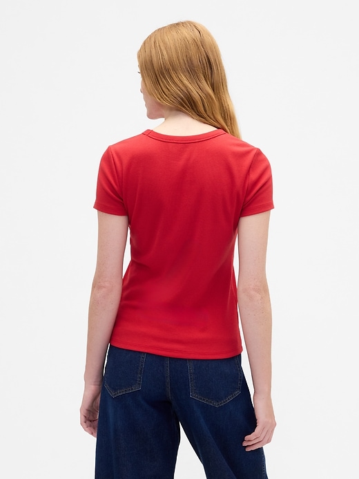 Image number 2 showing, Ribbed Crewneck T-Shirt