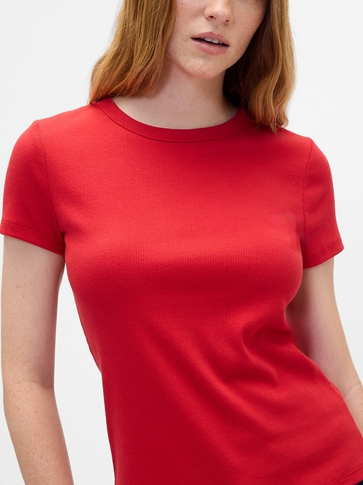 Image number 4 showing, Ribbed Crewneck T-Shirt