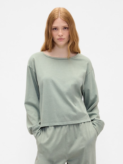 Image number 1 showing, Boxy Crewneck PJ T-Shirt