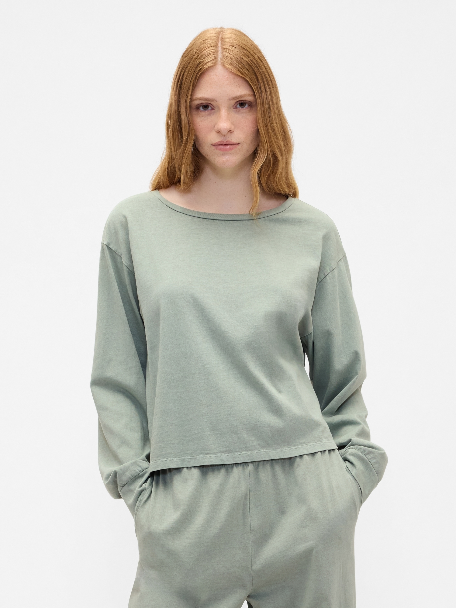 Boxy PJ T-Shirt - Iceberg Green