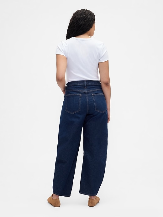 Image number 6 showing, High Rise Barrel Jeans