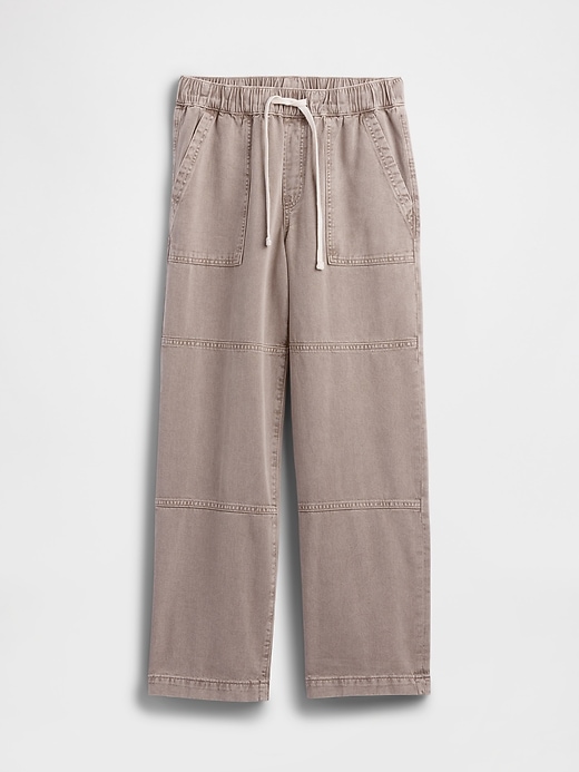 Image number 7 showing, High Rise Pull-On Wide-Leg Utility Jeans