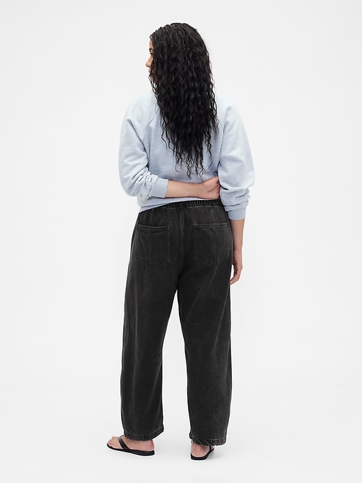 Image number 6 showing, Mid Rise SuperSoft Pull-On Barrel Jeans