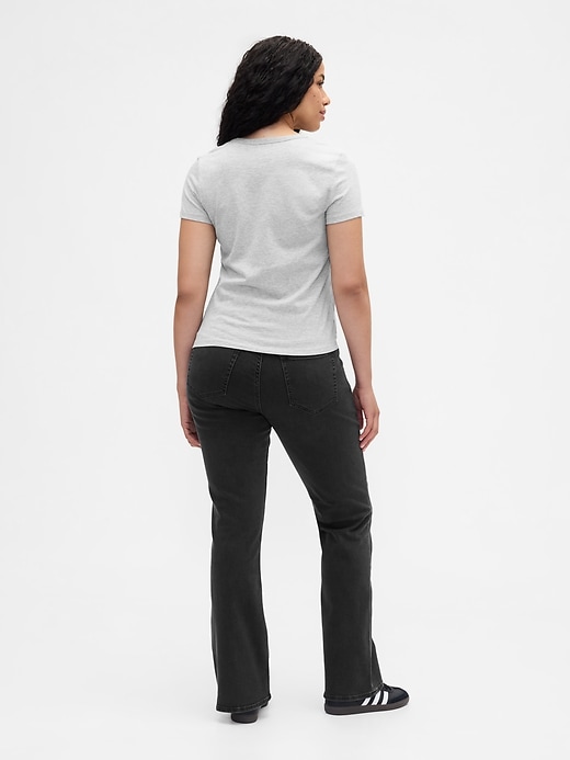 Image number 3 showing, Mid Rise Universal Seamed Baby Boot Jeans
