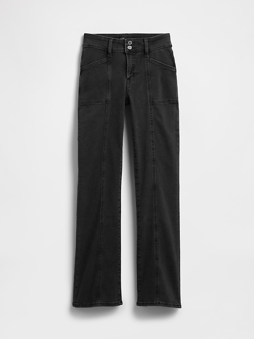 Image number 4 showing, Mid Rise Universal Seamed Baby Boot Jeans