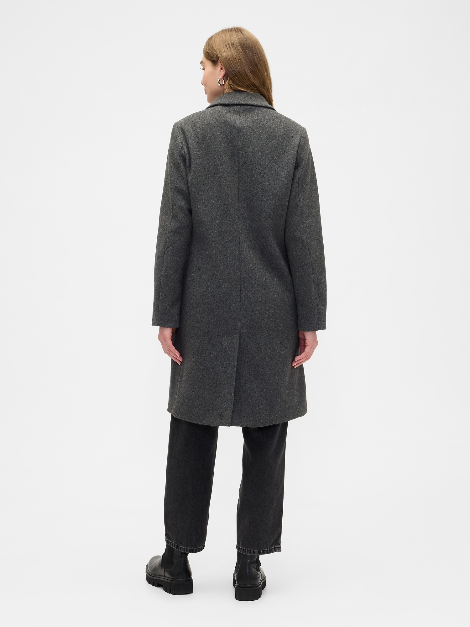 Gap Factory Relaxed Topcoat In Black