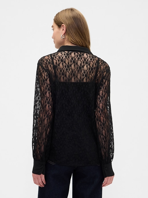 Image number 2 showing, Relaxed Sheer Lace Shirt