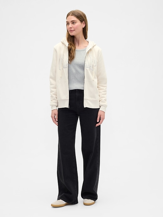 Image number 3 showing, Relaxed Gap Logo Sherpa-Lined Zip Hoodie