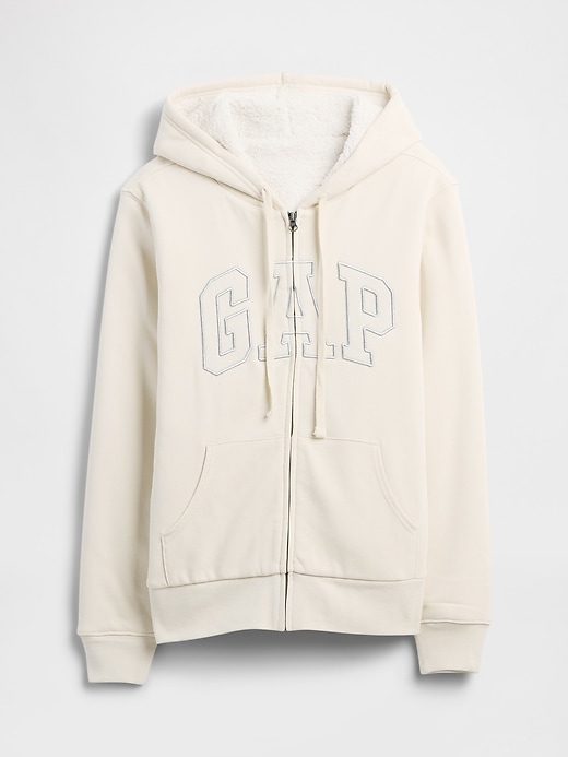 Image number 5 showing, Relaxed Gap Logo Sherpa-Lined Zip Hoodie