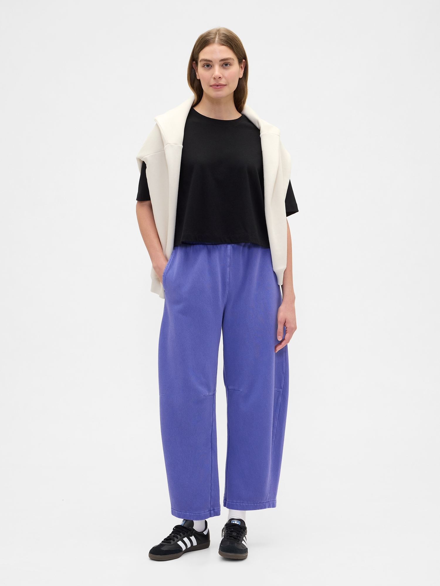 Pull-On Barrel Sweatpants - Blue Iris