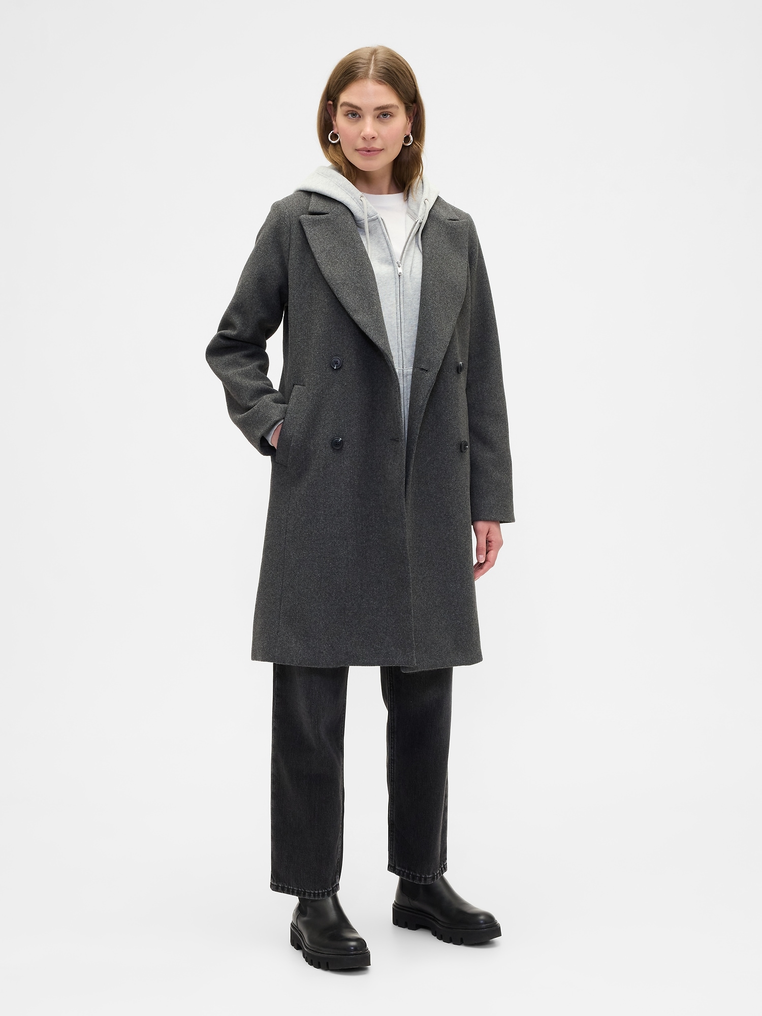 Relaxed Topcoat - Charcoal Heather Gray
