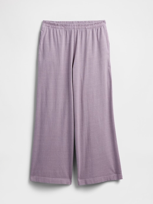 Image number 4 showing, Pull-On Wide-Leg Crop PJ Pants