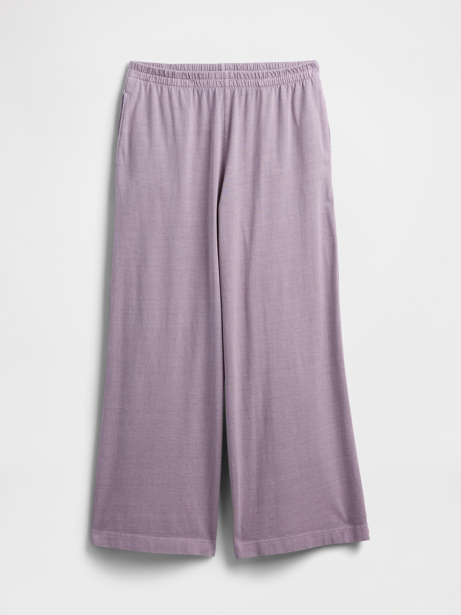 Gap Factory Pull-on Wide-leg Crop Pj Pants In Gray
