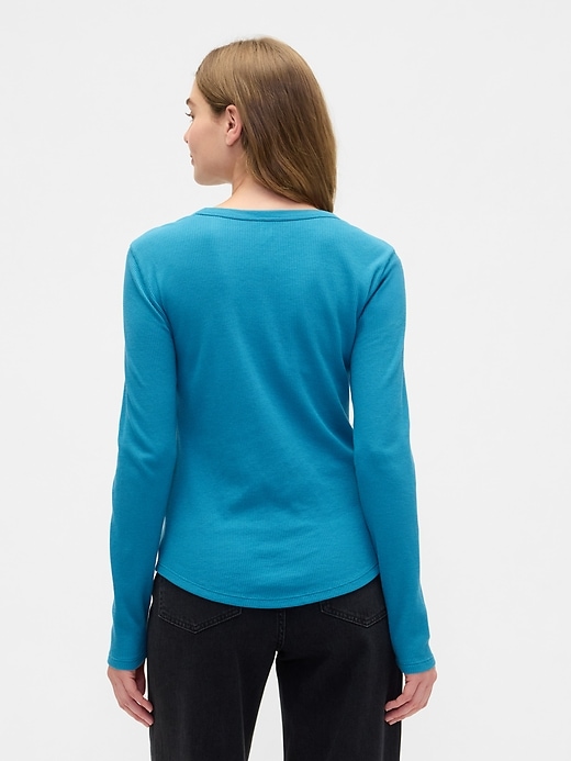 Image number 2 showing, Waffle-Knit Crewneck T-Shirt