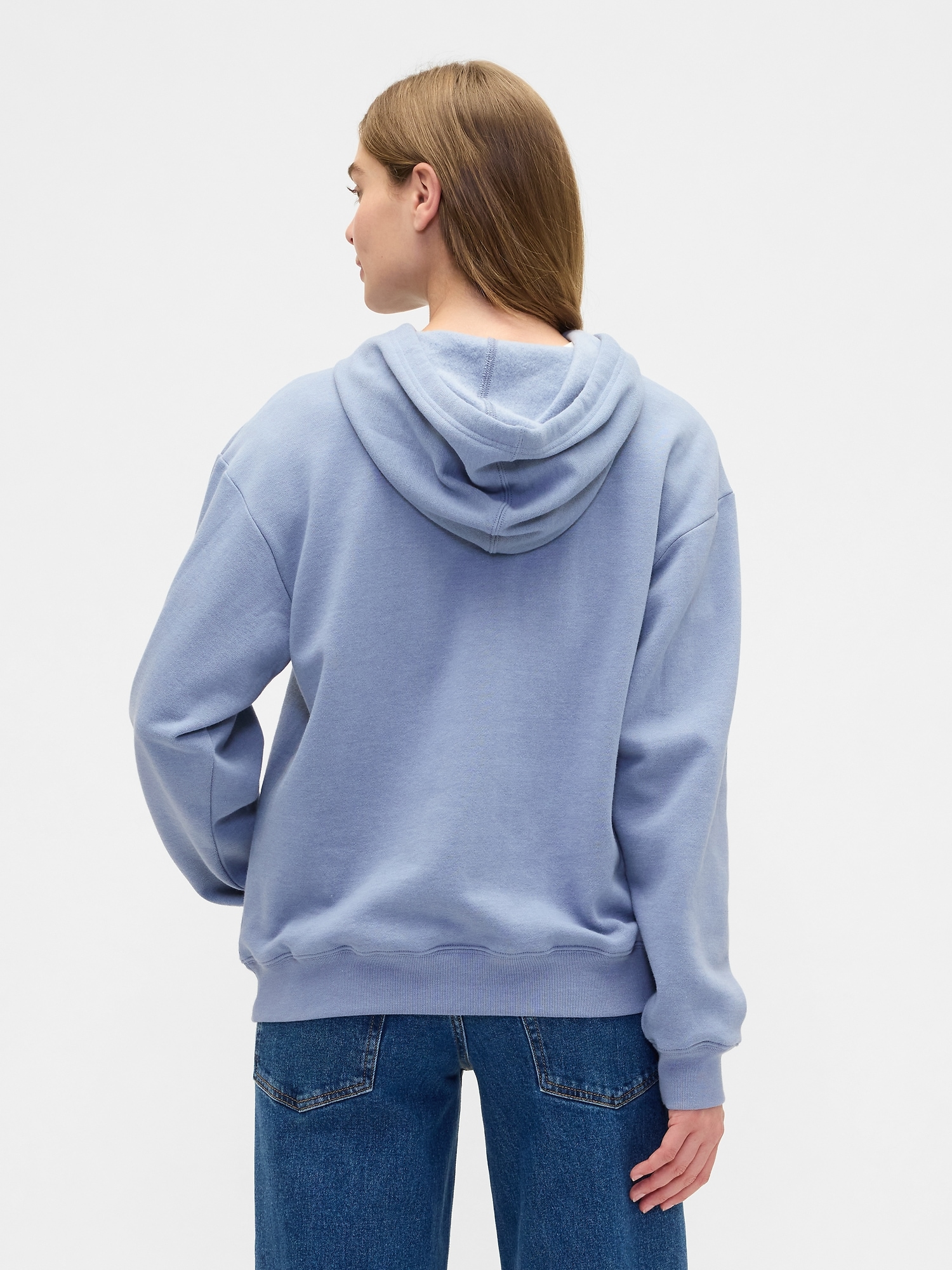 Gap Factory Relaxed Gap Logo Hoodie In Blue