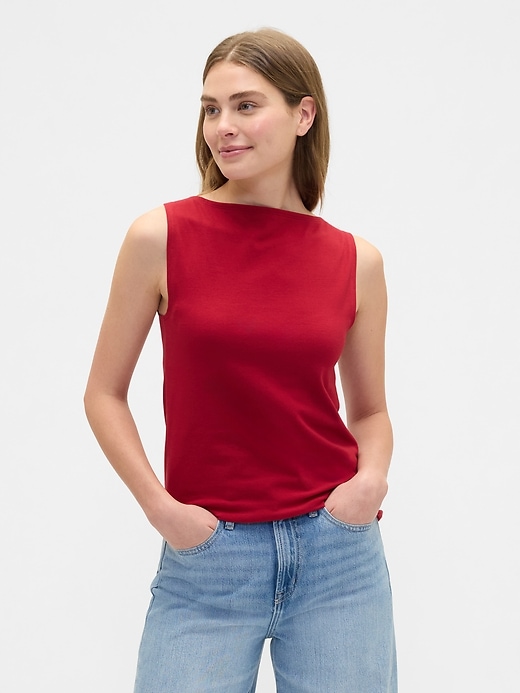 Image number 1 showing, Boatneck Tank Top