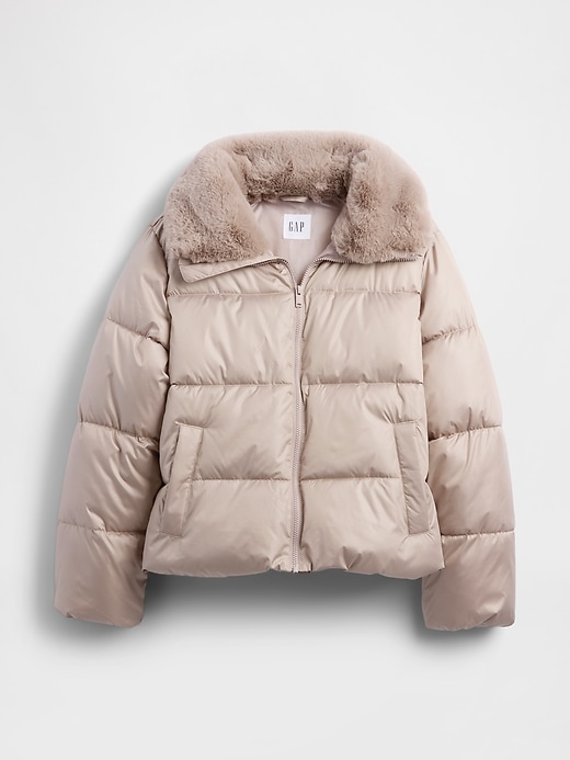Image number 5 showing, 100% Recycled Relaxed Short Puffer Jacket