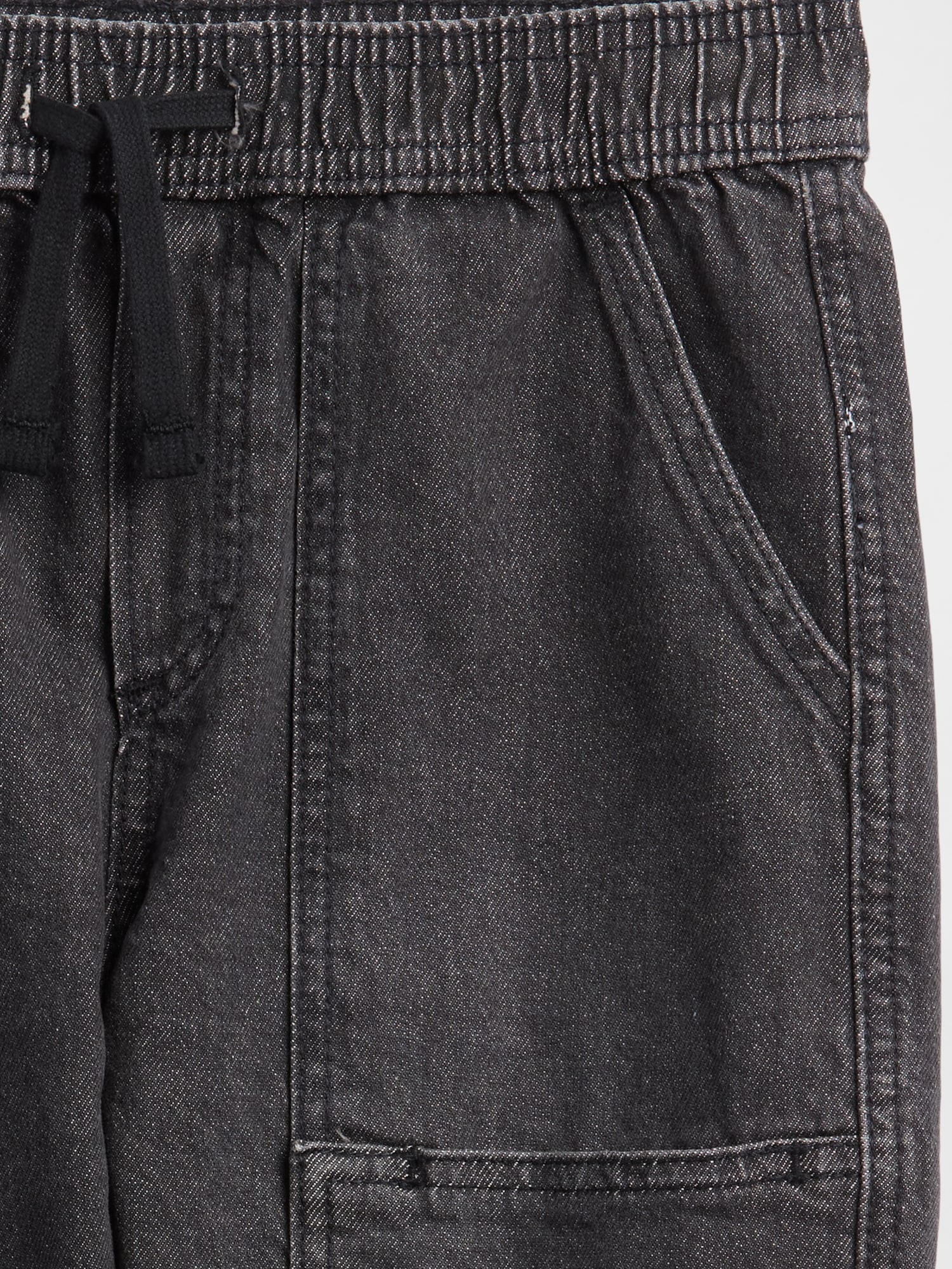 Gap Factory Kids Relaxed Pull-on Utility Joggers In Black