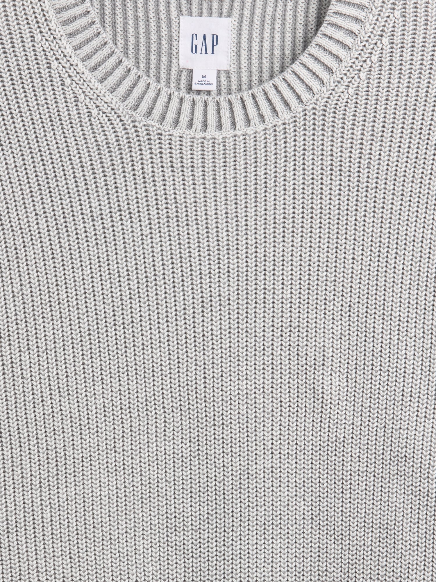 Gap Factory Relaxed Plaited Crewneck Sweater In Gray