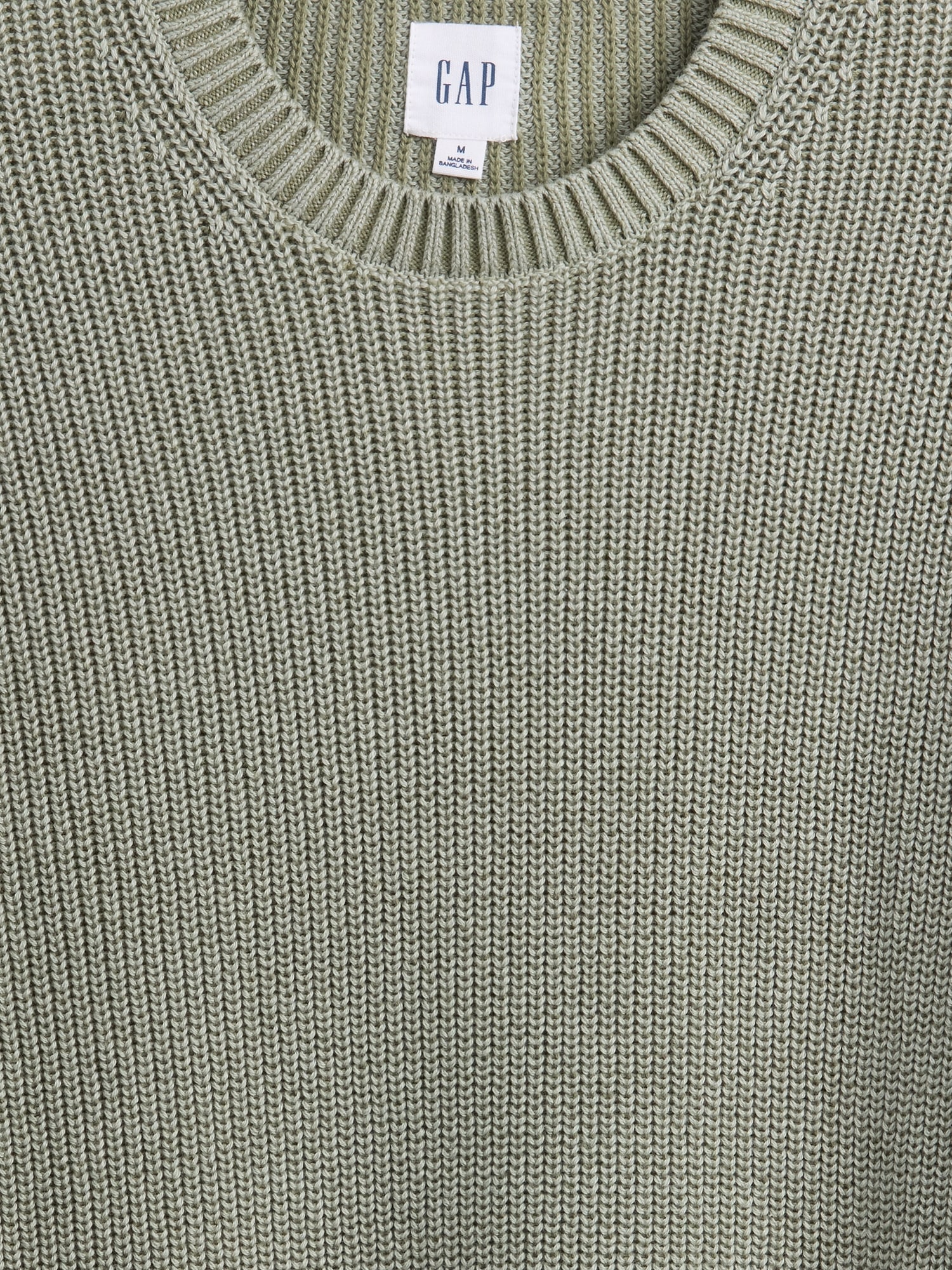 Gap Factory Relaxed Plaited Crewneck Sweater In Gray