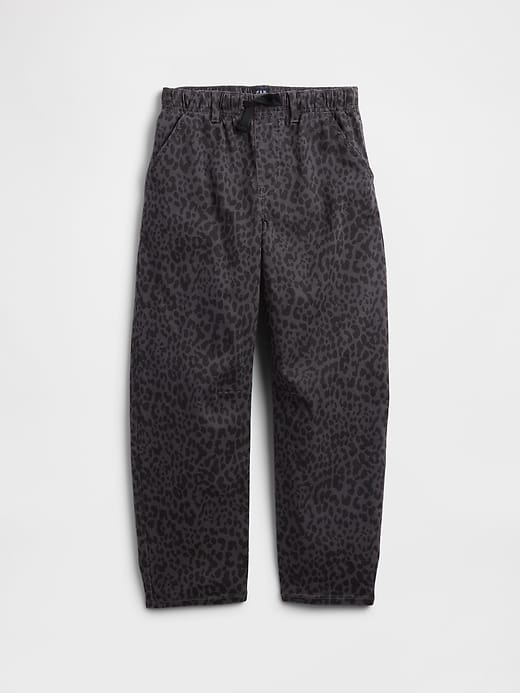 Image number 1 showing, Kids High Rise Pull-On Barrel Jeans