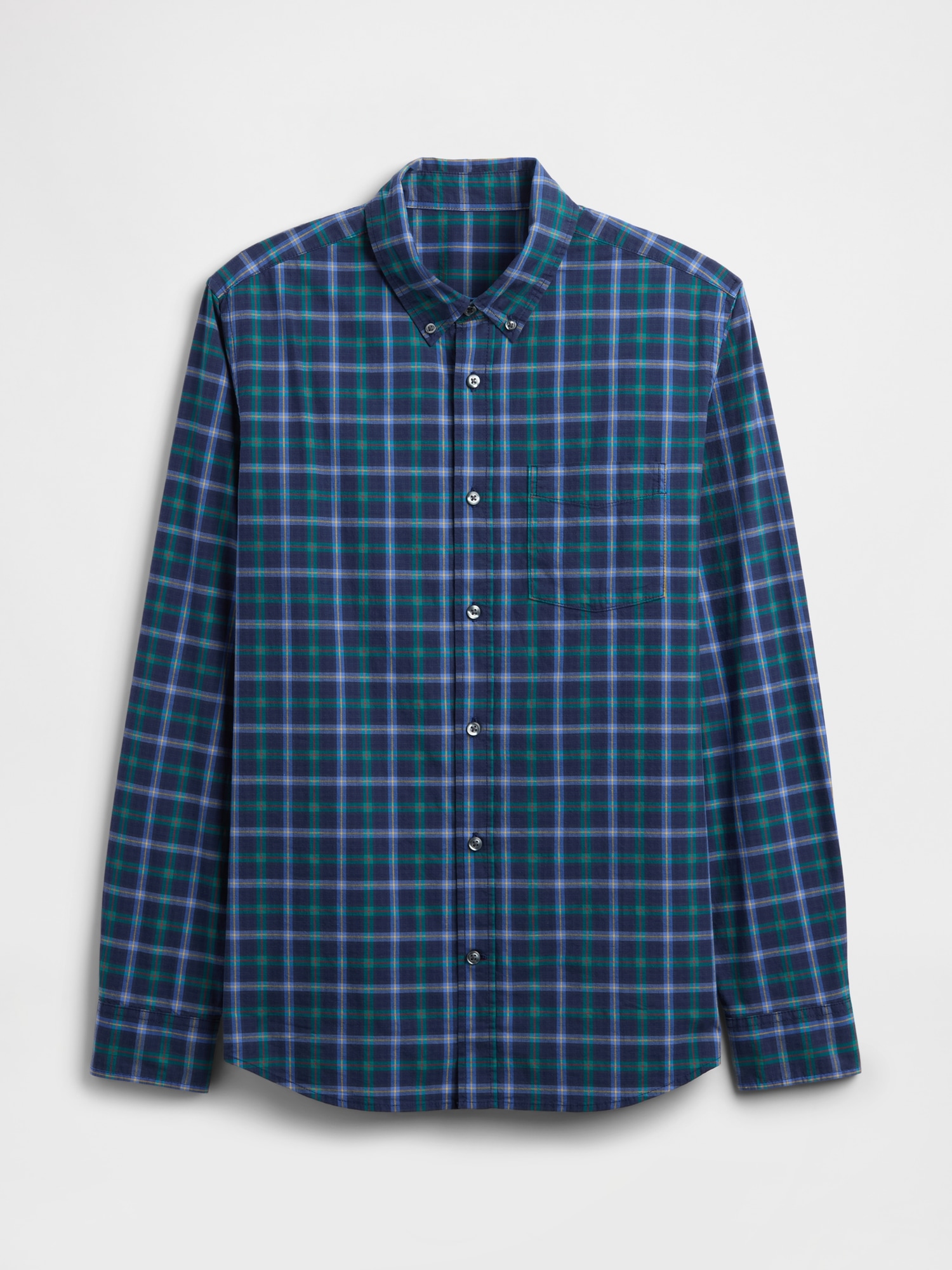 Gap Factory Stretch Poplin Shirt In Standard Fit In Multi