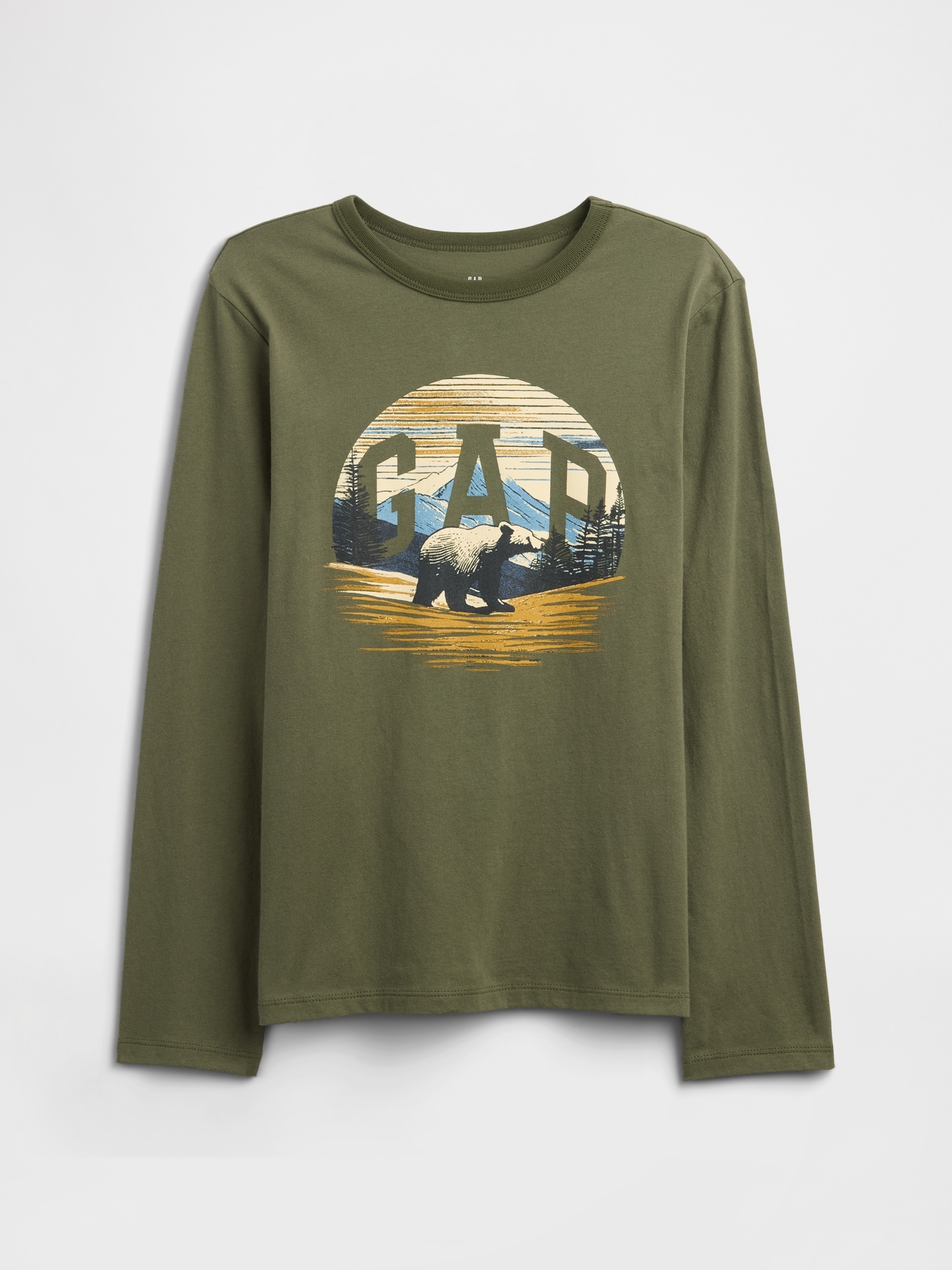 Kids Graphic T-Shirt - Army Jacket Green