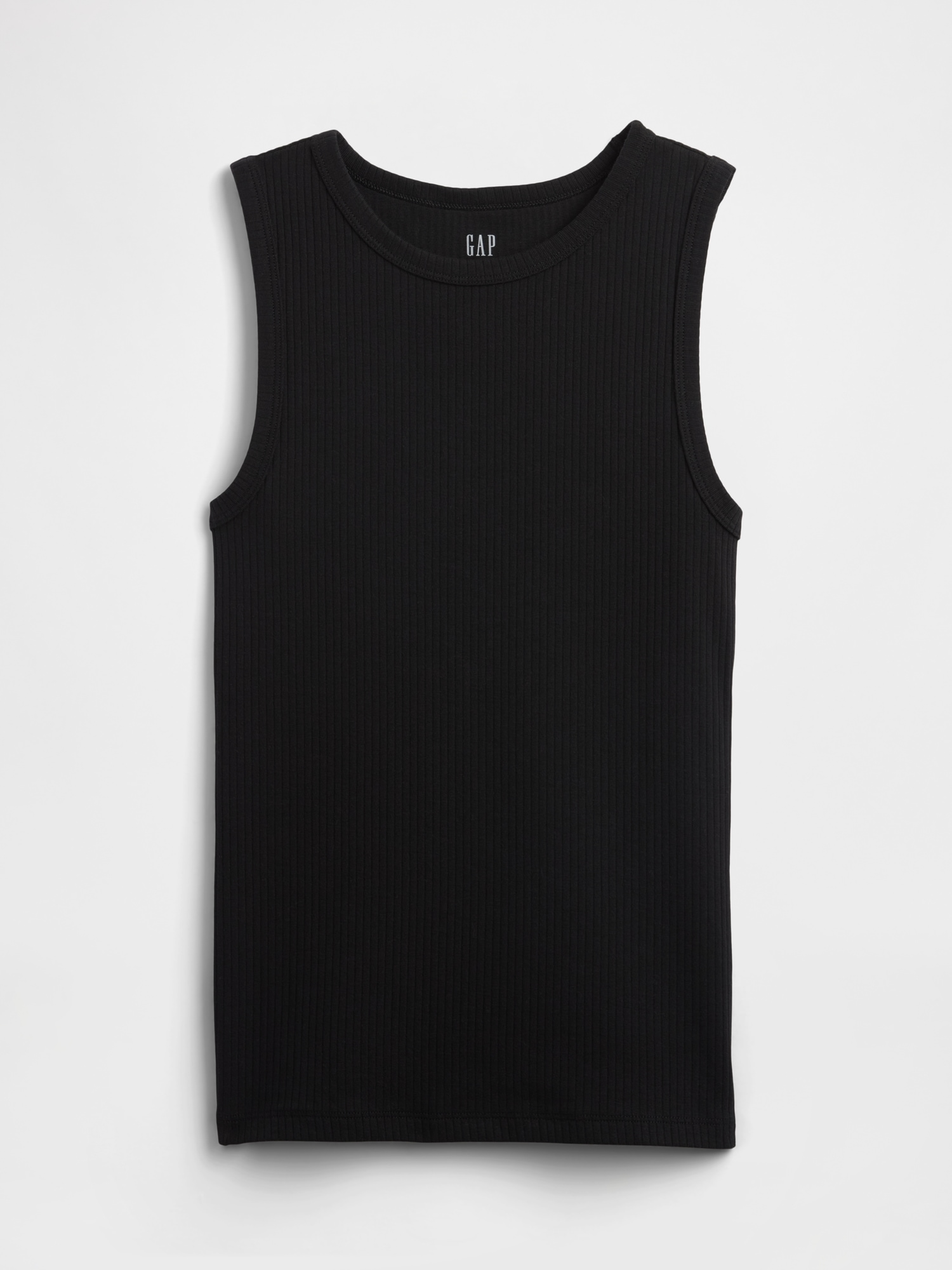 Gap Factory Ribbed Shell Tank Top In Black